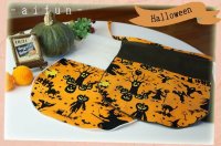 ハロウィンモデル（リネン100％）【女性用】前垂れ丸デザインタイプ