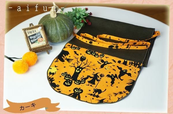 画像2: ハロウィンモデル（リネン100％）【女性用】前垂れ丸デザインタイプ